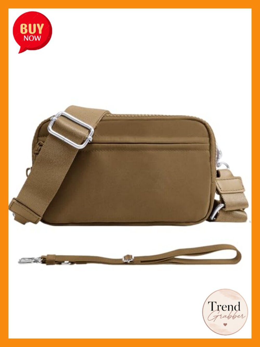 Nylon Wristlet Wallet RFID Blocking Crossbody Purse with Card Holder